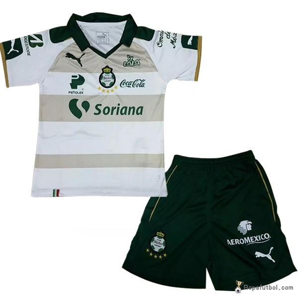 Camiseta Santos Laguna Replica Tercera Ropa Niños 2017/18 Blanco